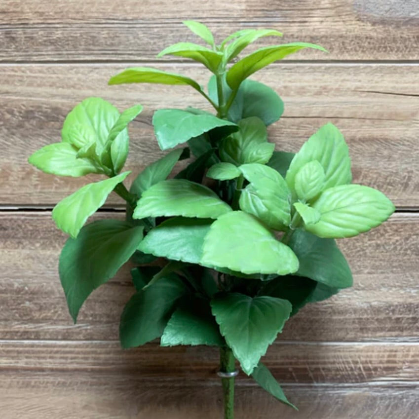 Green Mint Leaf Spray 12"