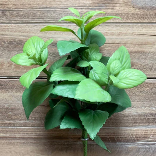 Green Mint Leaf Spray 12"