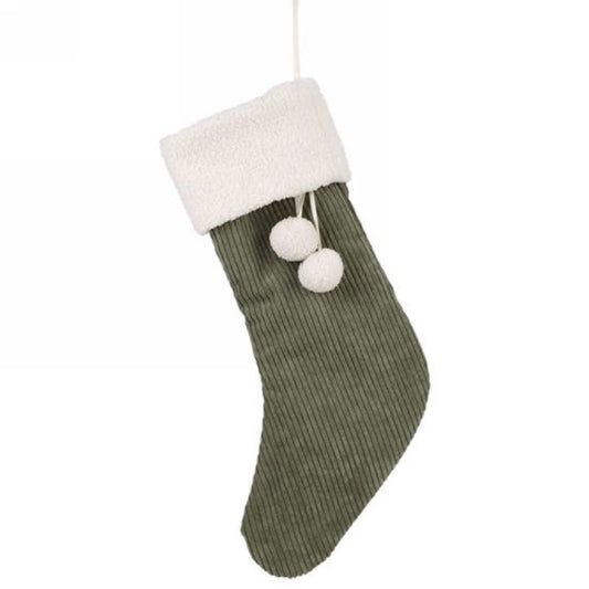 Green Corduroy Stocking