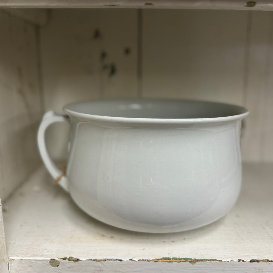 White Ironstone Chamber Pot