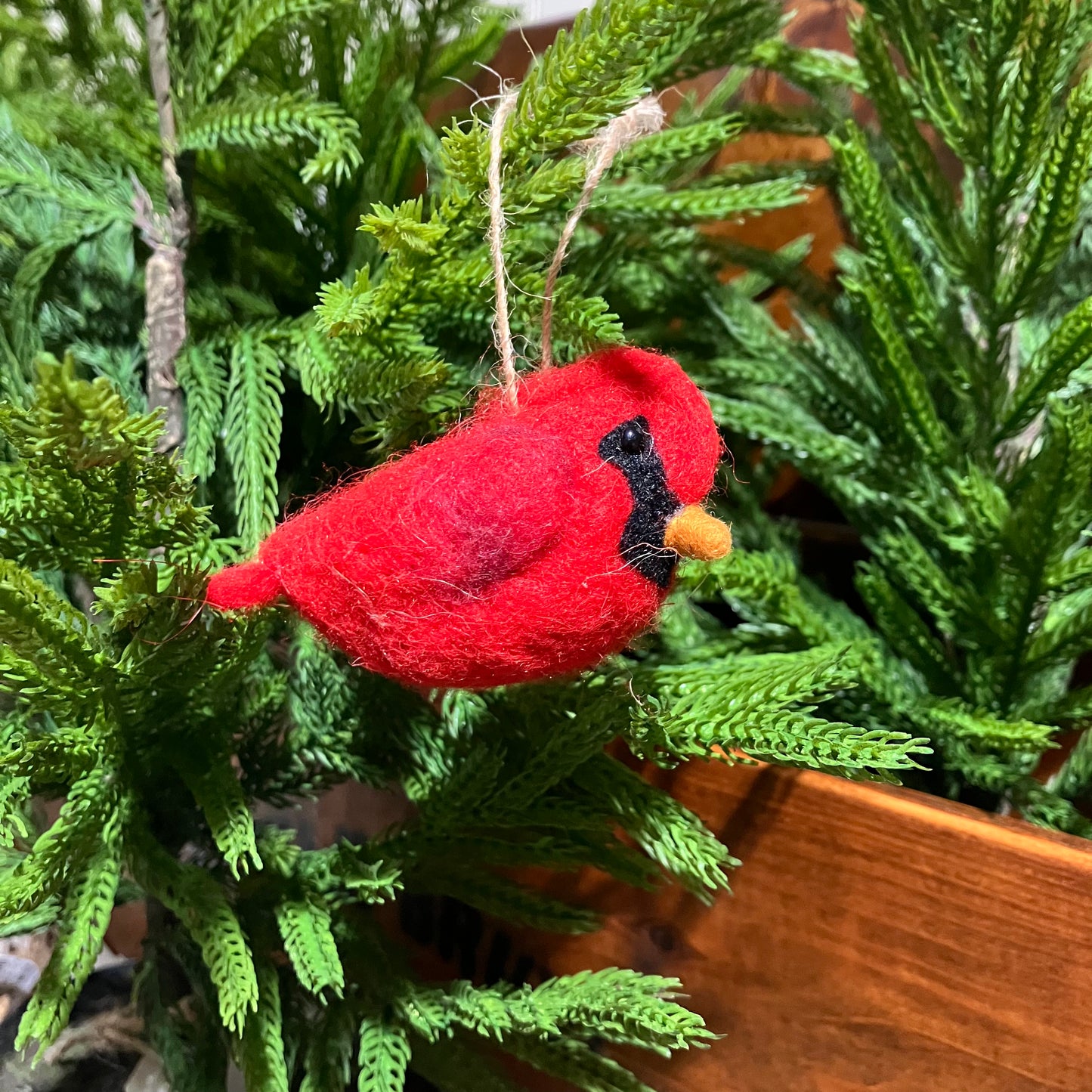 Red Felt Cardinal Ornament