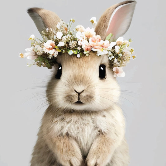 Art - Bunny in a Floral Bouquet