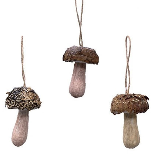 Mushroom Ornament 3 Assorted