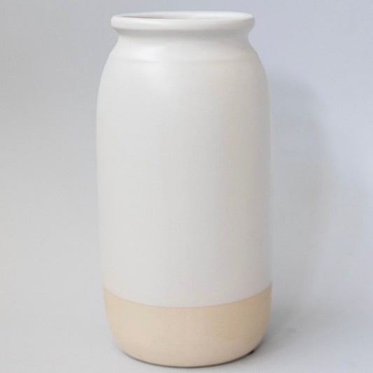 Vase - Ceramic Two Tone Off White Small