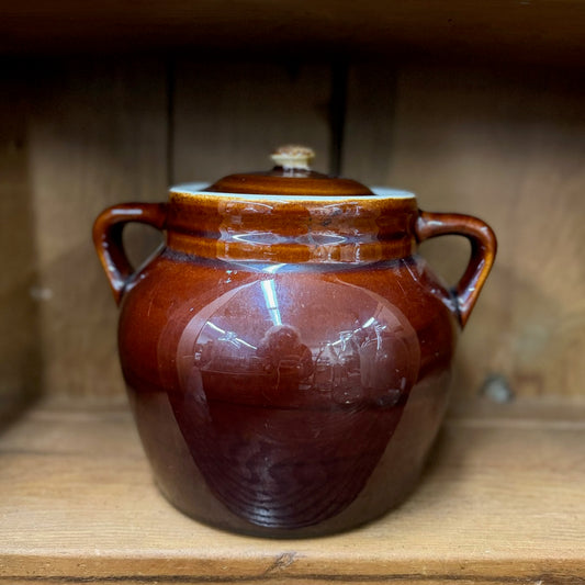 Bean Pot Brown with Lid