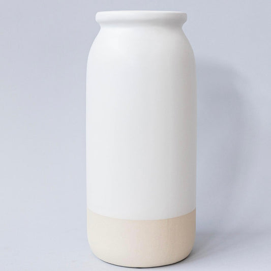 Vase - Ceramic Two Tone Off White