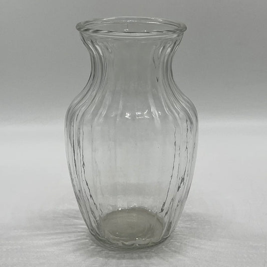 Fluted Glass Vase - Tapered Neck