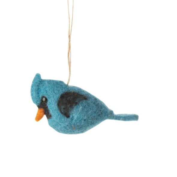 Blue Jay Felt Ornament