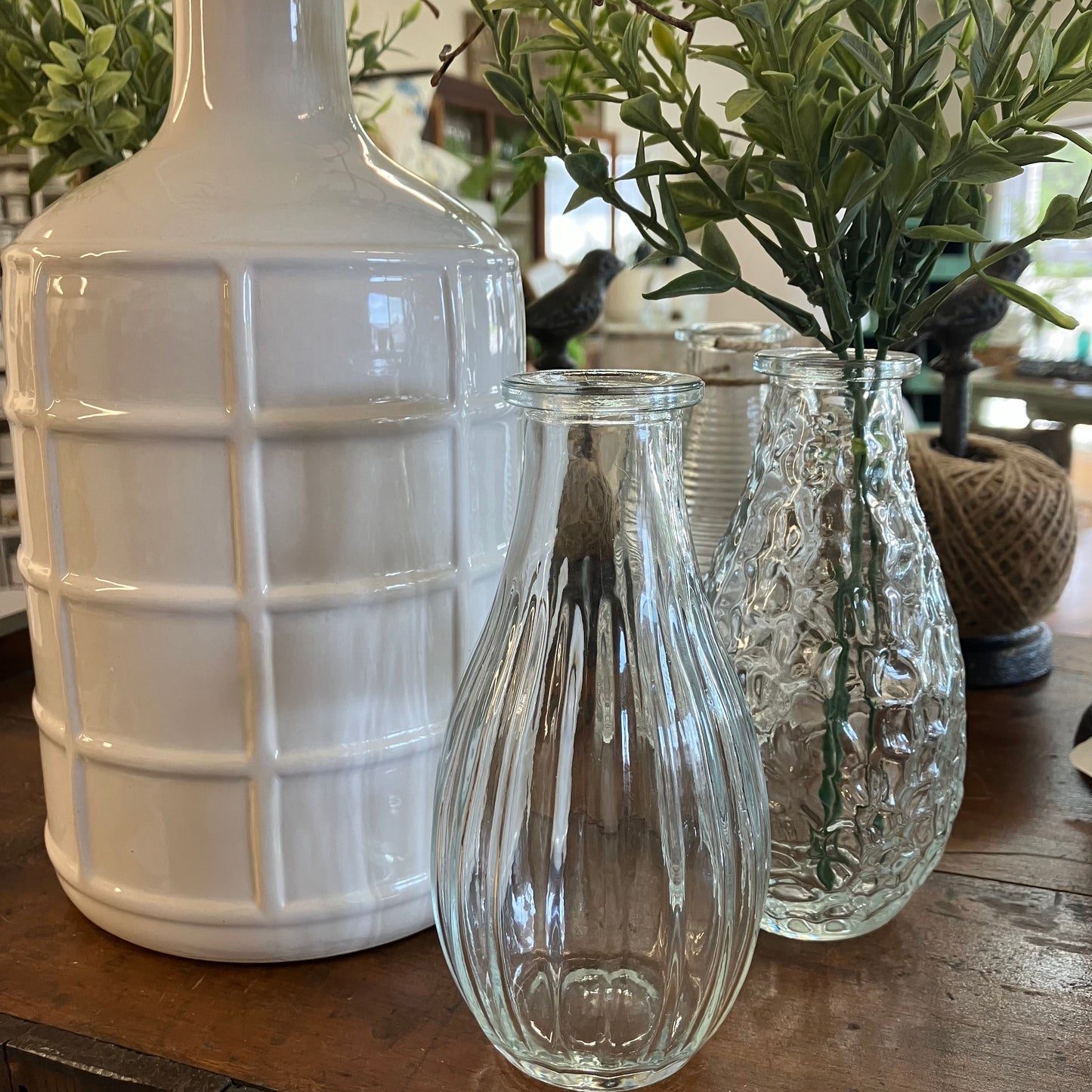 Glass Vase Vertical Lines