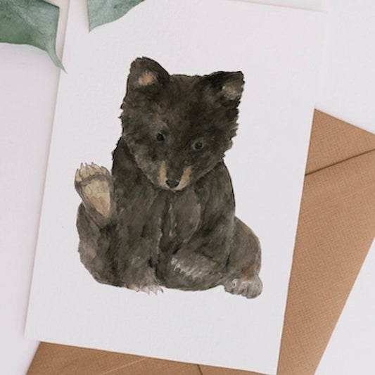 Black Bear Greeting Card