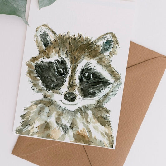 Raccoon Greeting Card