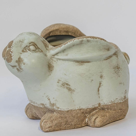 Light Green Ceramic Rabbit Pot