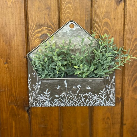 Metal Wall Pocket Garden Imprint - Large