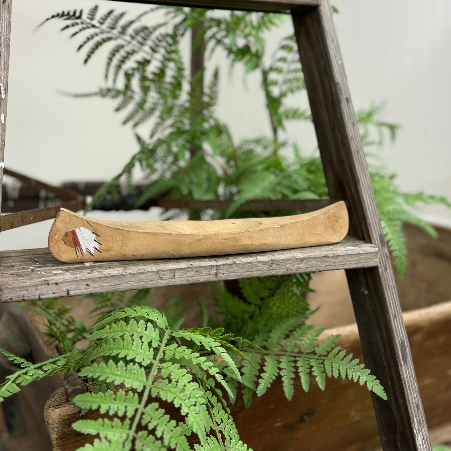 Carved Wood Canoe