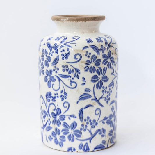 Blue Floral Vase