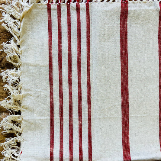 Napkin set of 4 - Red Stripe