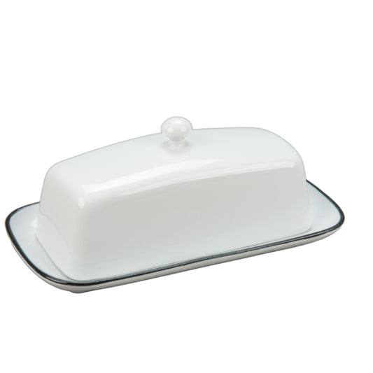 Butter Dish Black Rim