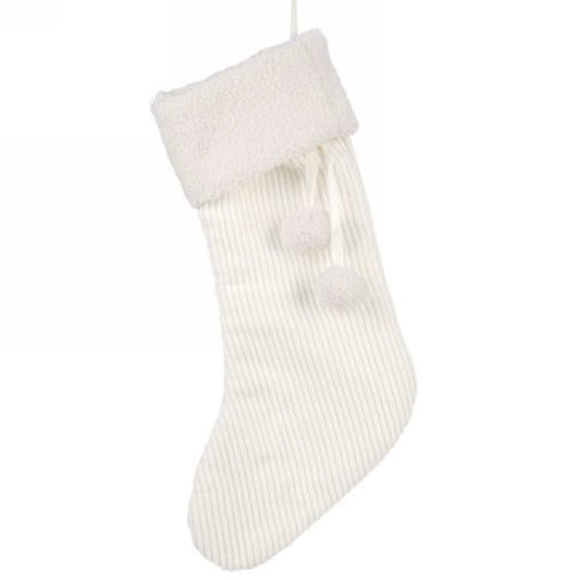 Cream Corduroy Stocking