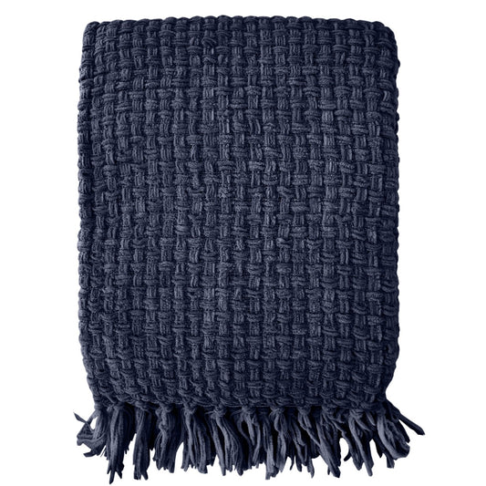 Throw - Navy Chenille