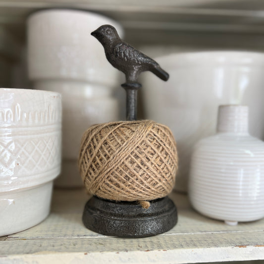 Cast Iron Bird Spool of Twine