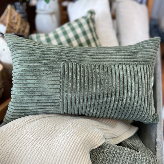 Green Corduroy Pillow