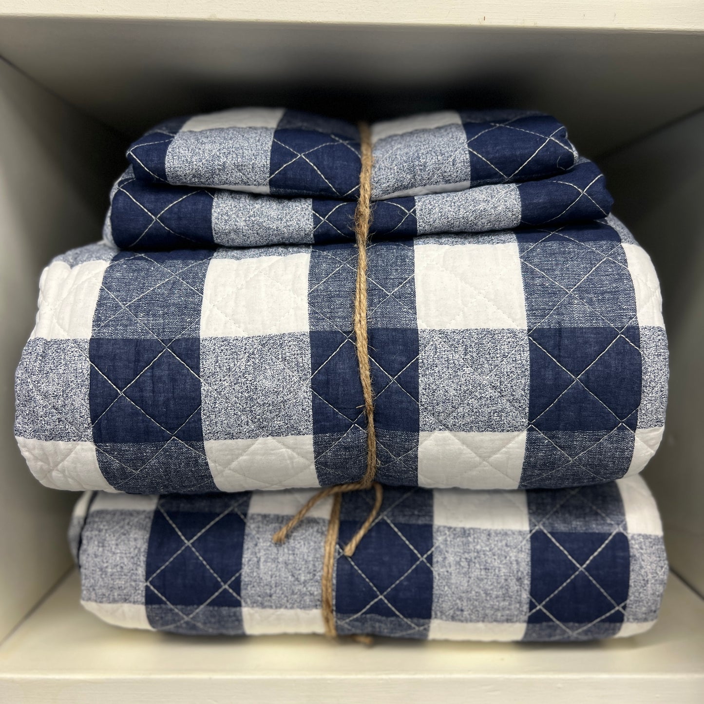 Quilt King Checkered Blue