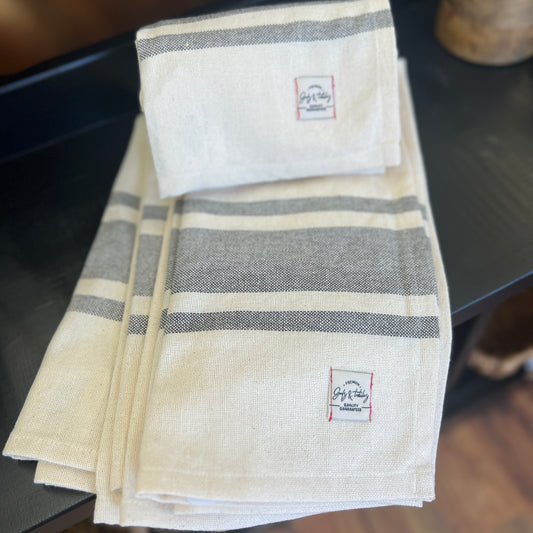 Black Stripe Tea Towel