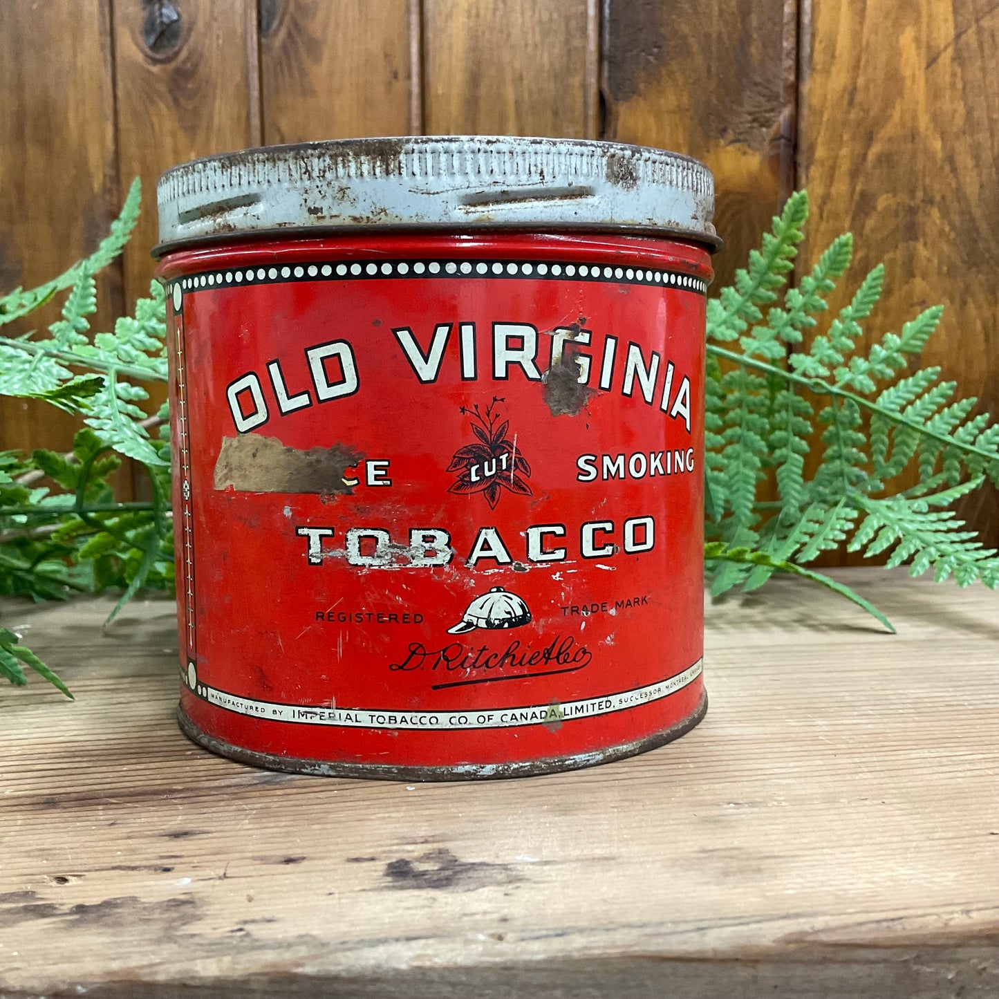 Vintage Old Virginia Tobacco Tin