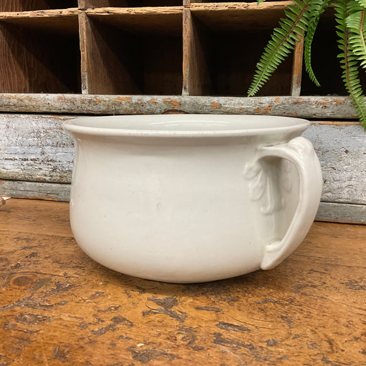 White Ironstone Chamber Pot