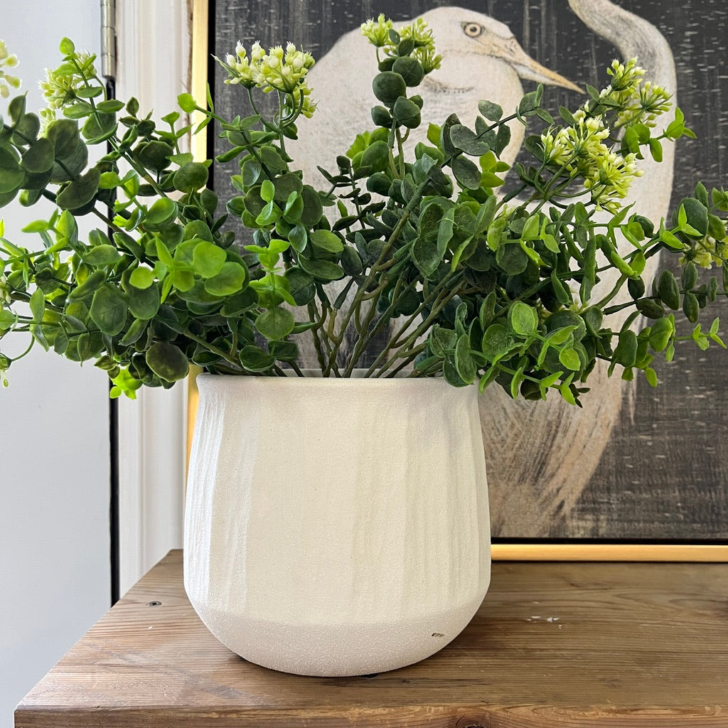 Antique White Ceramic Pot