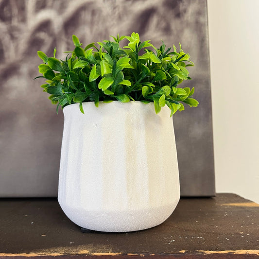 Antique White Ceramic Pot Small